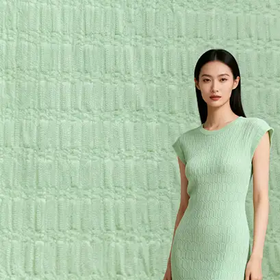 Knitted Jacquard Seersucker Greige Fabric